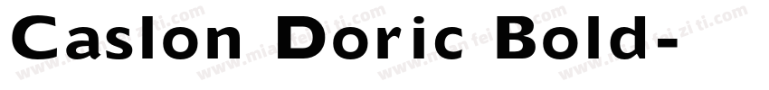 Caslon Doric Bold字体转换